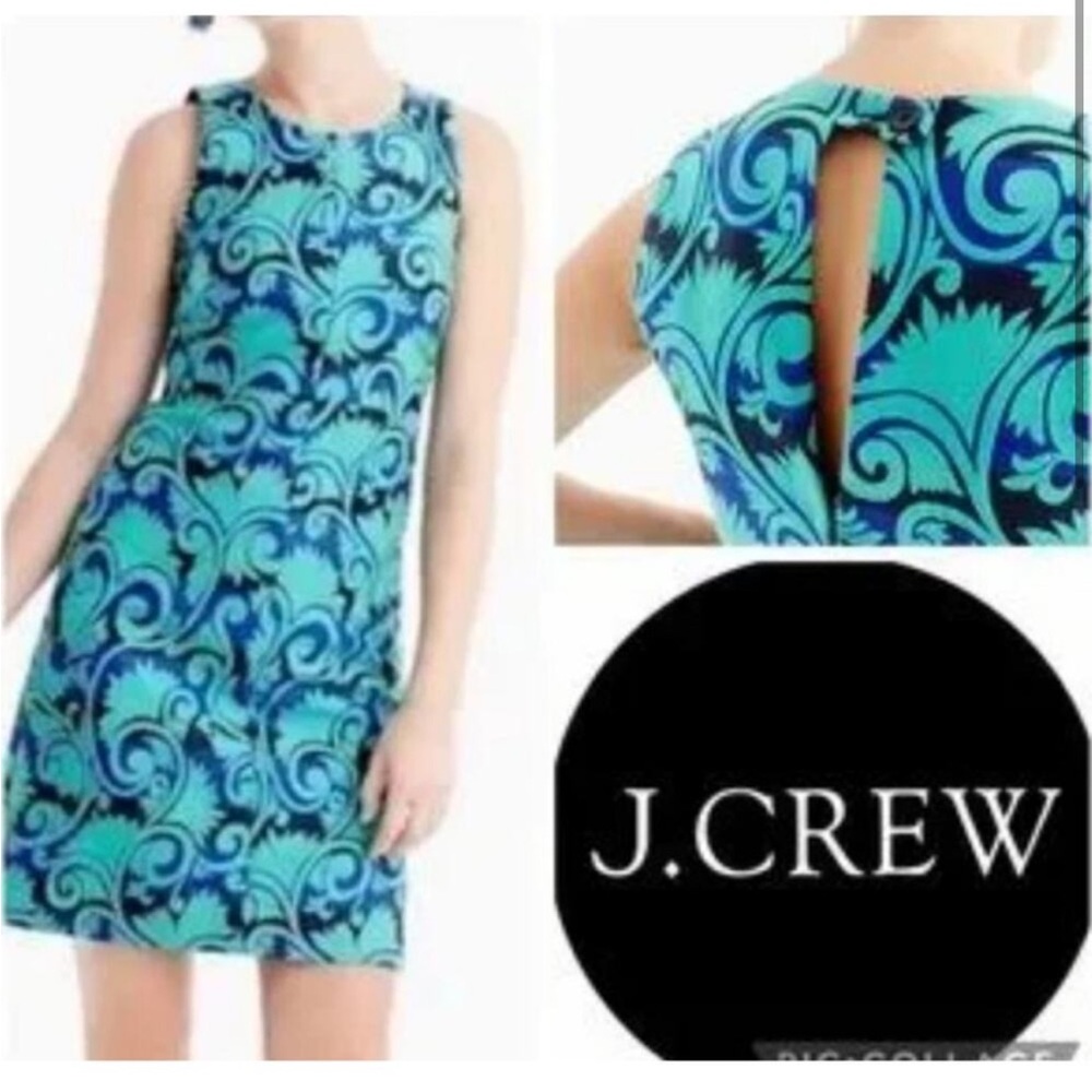 WOW JCREW Blue Sheath Mini Dress for Wedding Guest